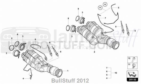 2019 Lamborghini AVENTADOR S ROADSTER USA CATALYTIC CONVERTER (251.02.00)